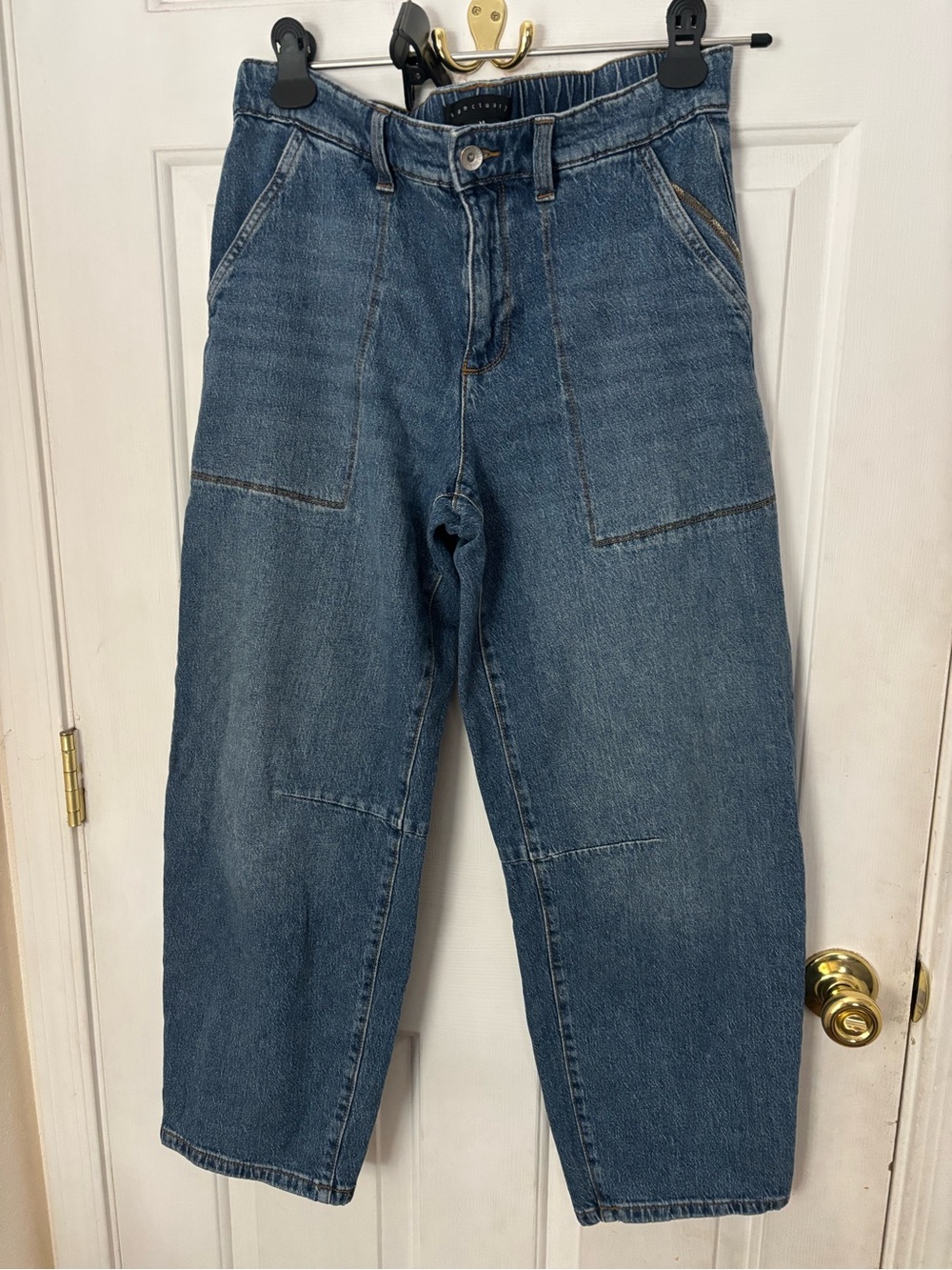 Sanctuary High-Rise Blue Patchwork Denim Jeans